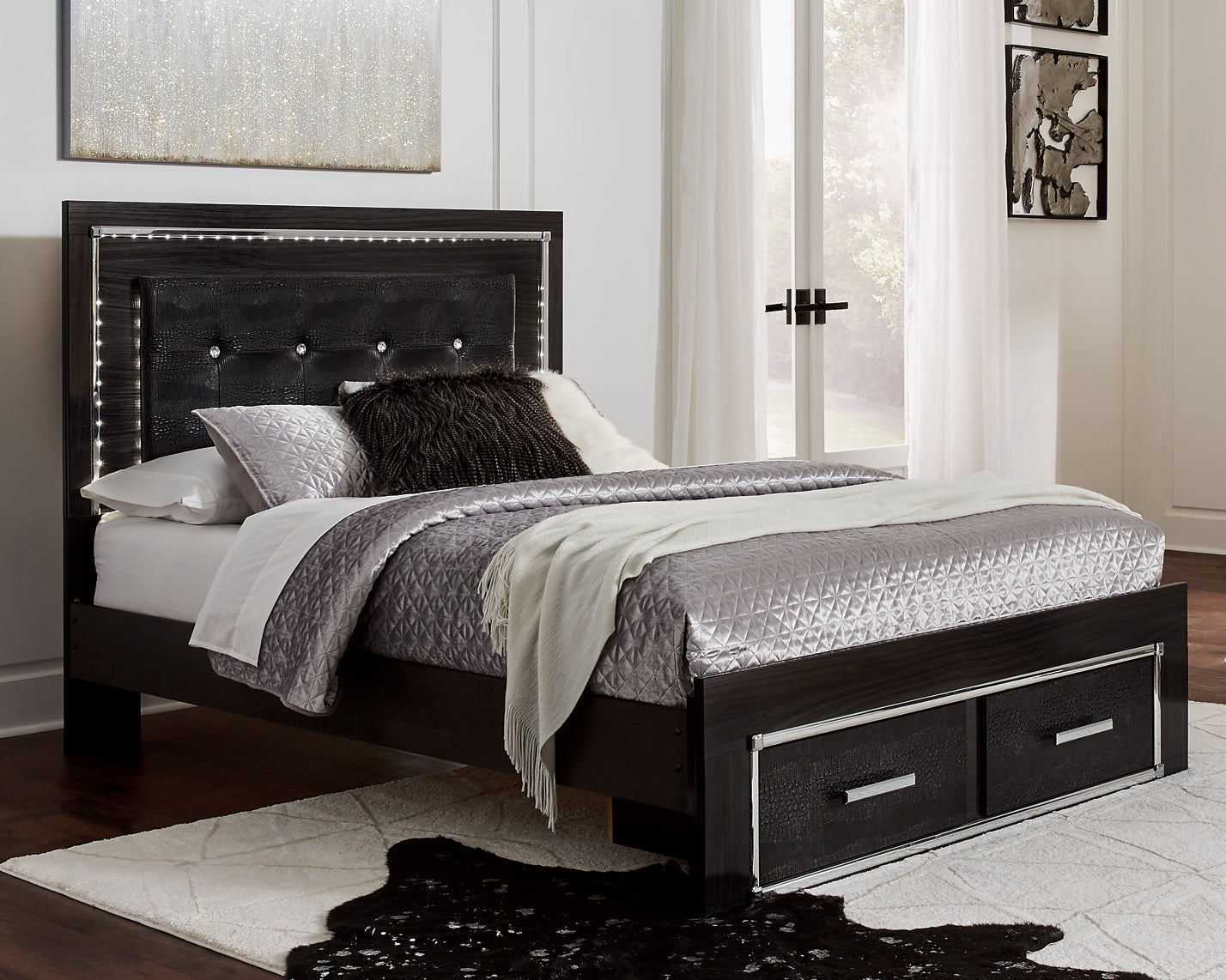 Kaydell Upholstered Panel Bed With Storage