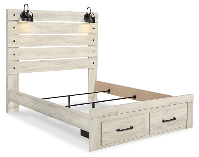 Cambeck Panel Bed With 2 Storage Drawers