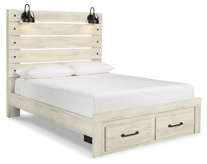 Cambeck Panel Bed With 2 Storage Drawers