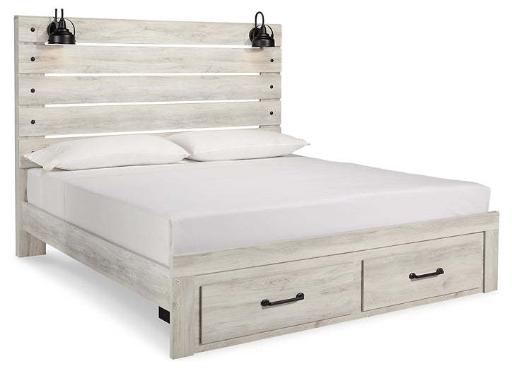 Cambeck Panel Bed With 2 Storage Drawers