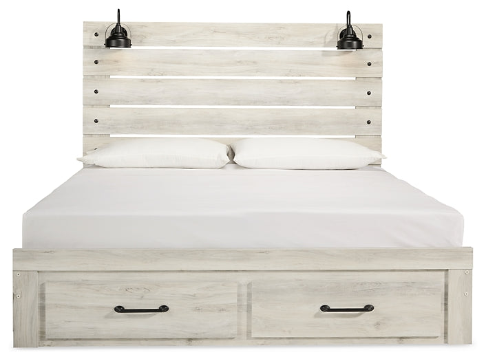 Cambeck Panel Bed With 2 Storage Drawers