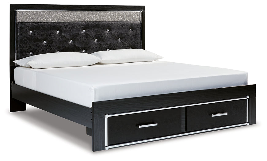 Kaydell Upholstered Panel Storage Platform Bed