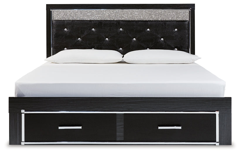 Kaydell Upholstered Panel Storage Platform Bed