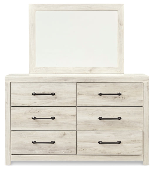 Cambeck Panel Bed With 2 Storage Drawers With Mirrored Dresser, Chest And 2 Nightstands