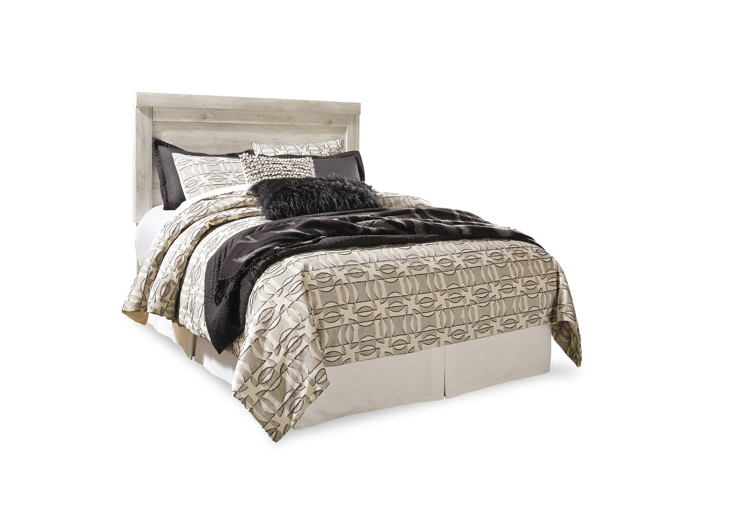 Bellaby Panel Headboard With Mirrored Dresser And 2 Nightstands