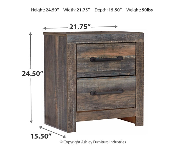 Drystan Panel Bed With 2 Storage Drawers With Mirrored Dresser, Chest And Nightstand
