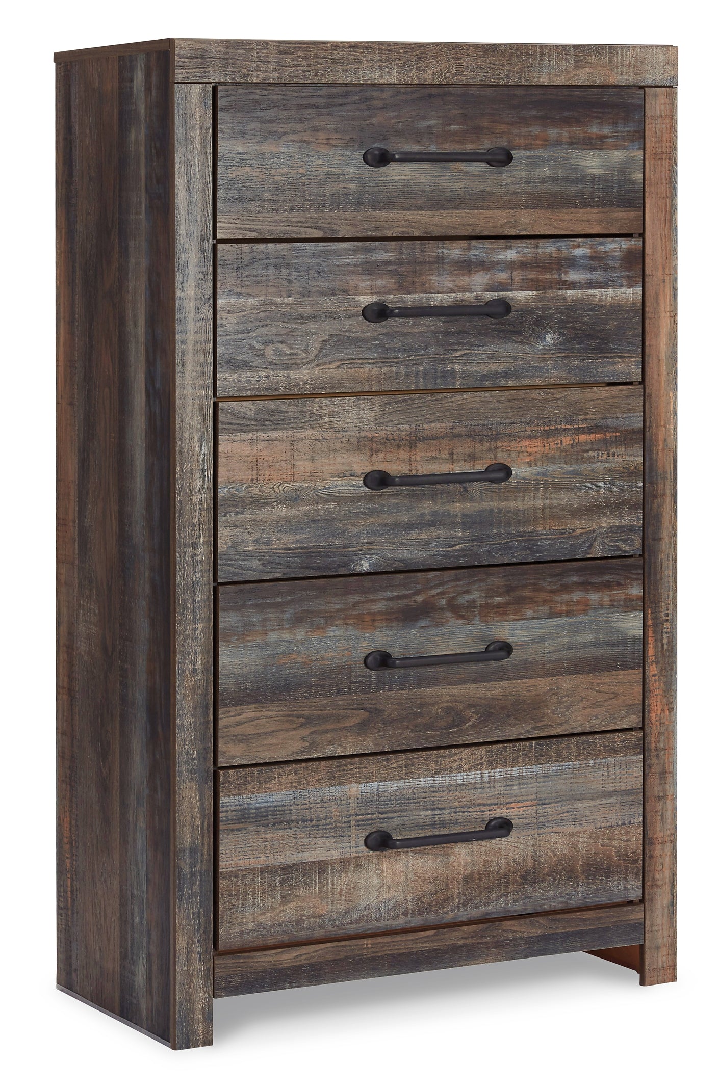 Drystan Panel Bed With 2 Storage Drawers With Mirrored Dresser, Chest And Nightstand