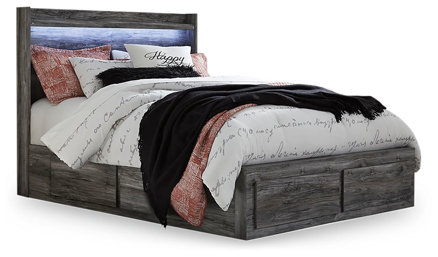 Baystorm Panel Bed With 4 Storage Drawers