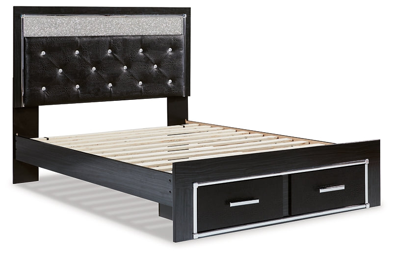 Kaydell Upholstered Panel Storage Platform Bed