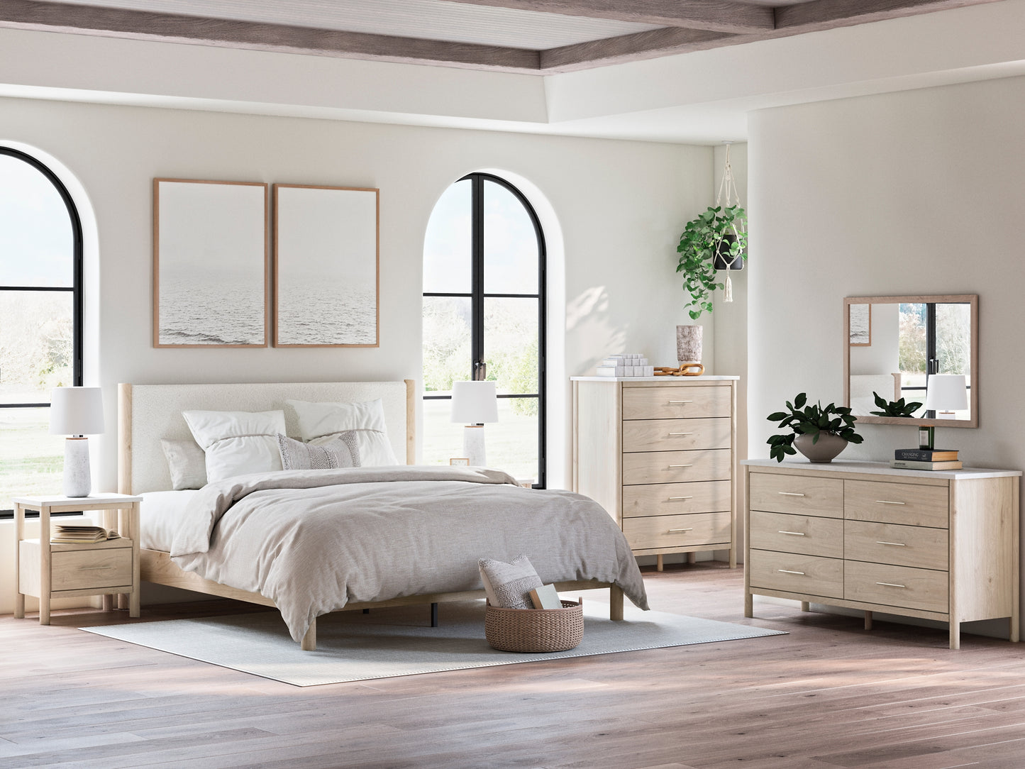 Cadmori Upholstered Panel Bed