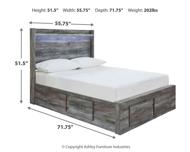 Baystorm Panel Bed With 4 Storage Drawers