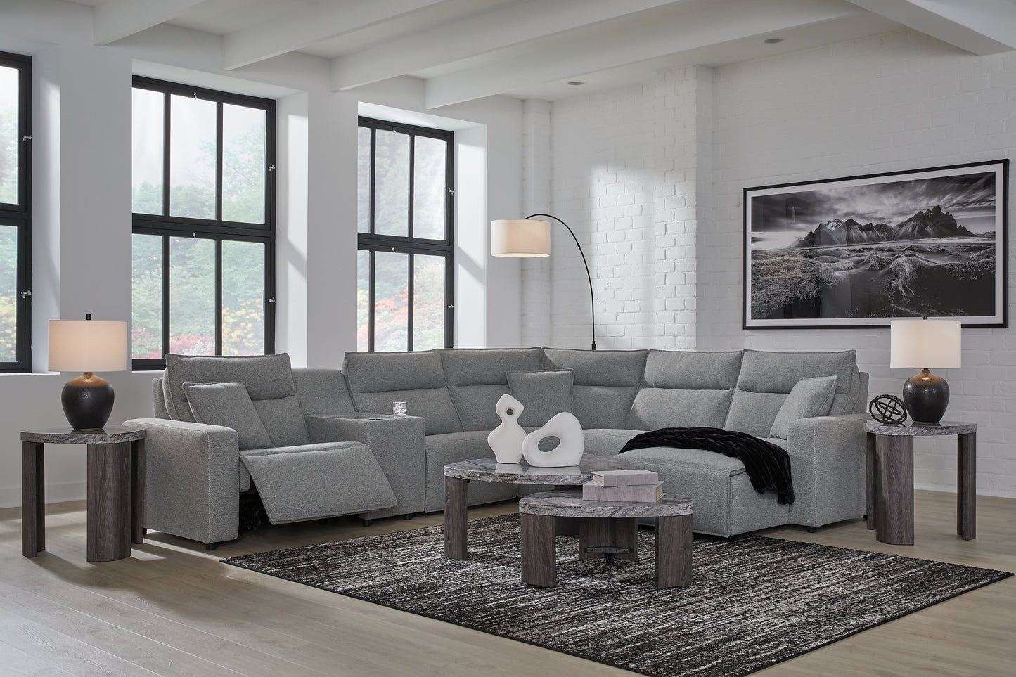 Modmax 6-Piece Power Reclining Sectional with Chaise