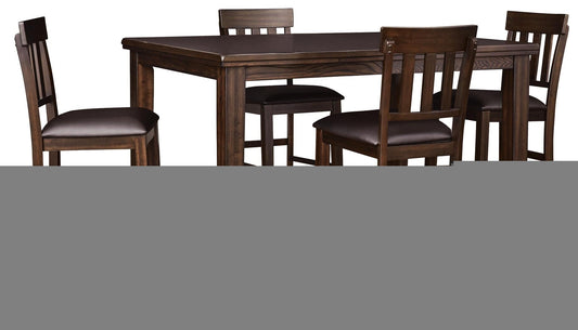 Haddigan Counter Height Dining Table and 4 Barstools