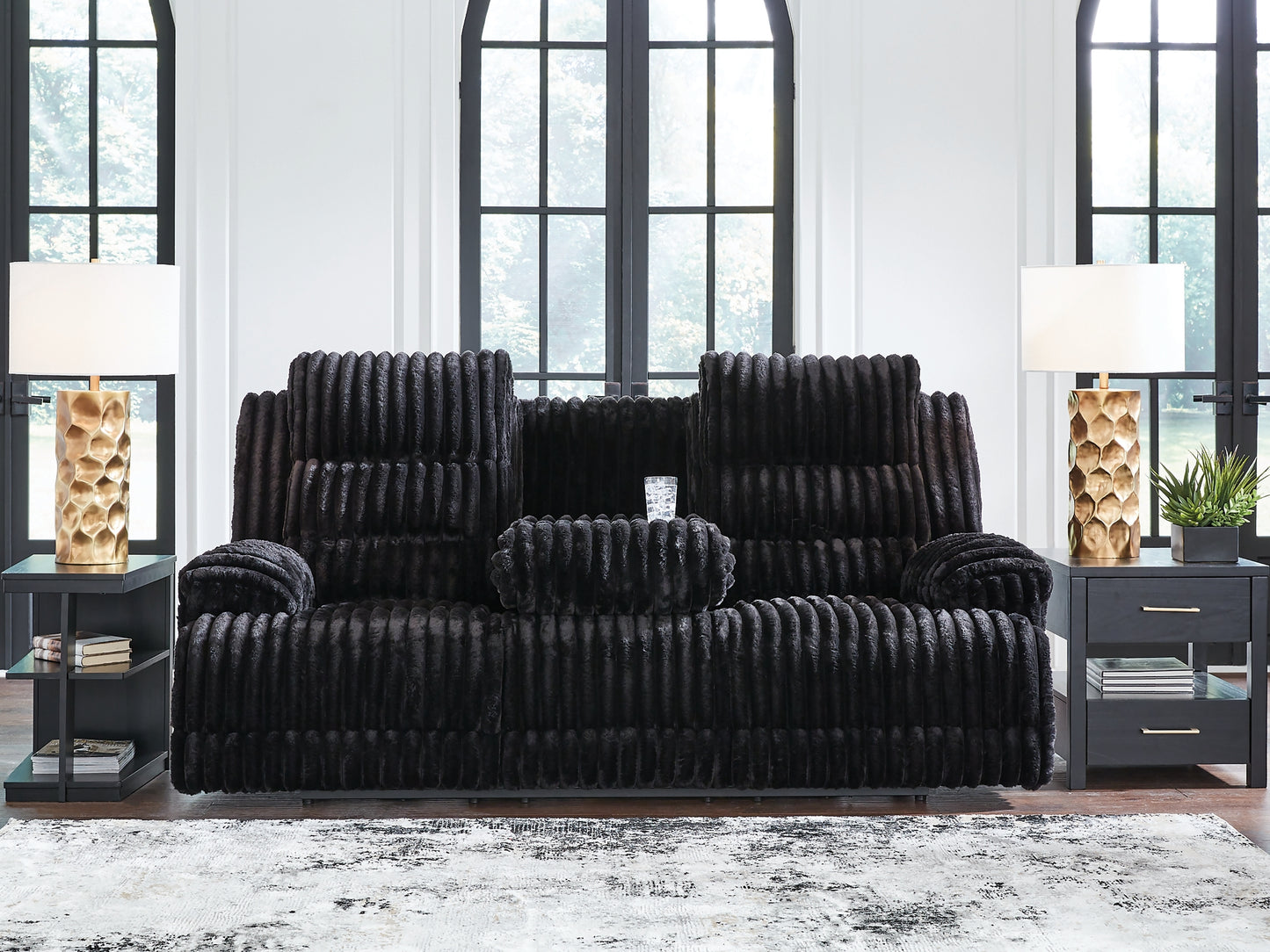 Rhines Falls REC PWR Sofa w/Drop Down Table