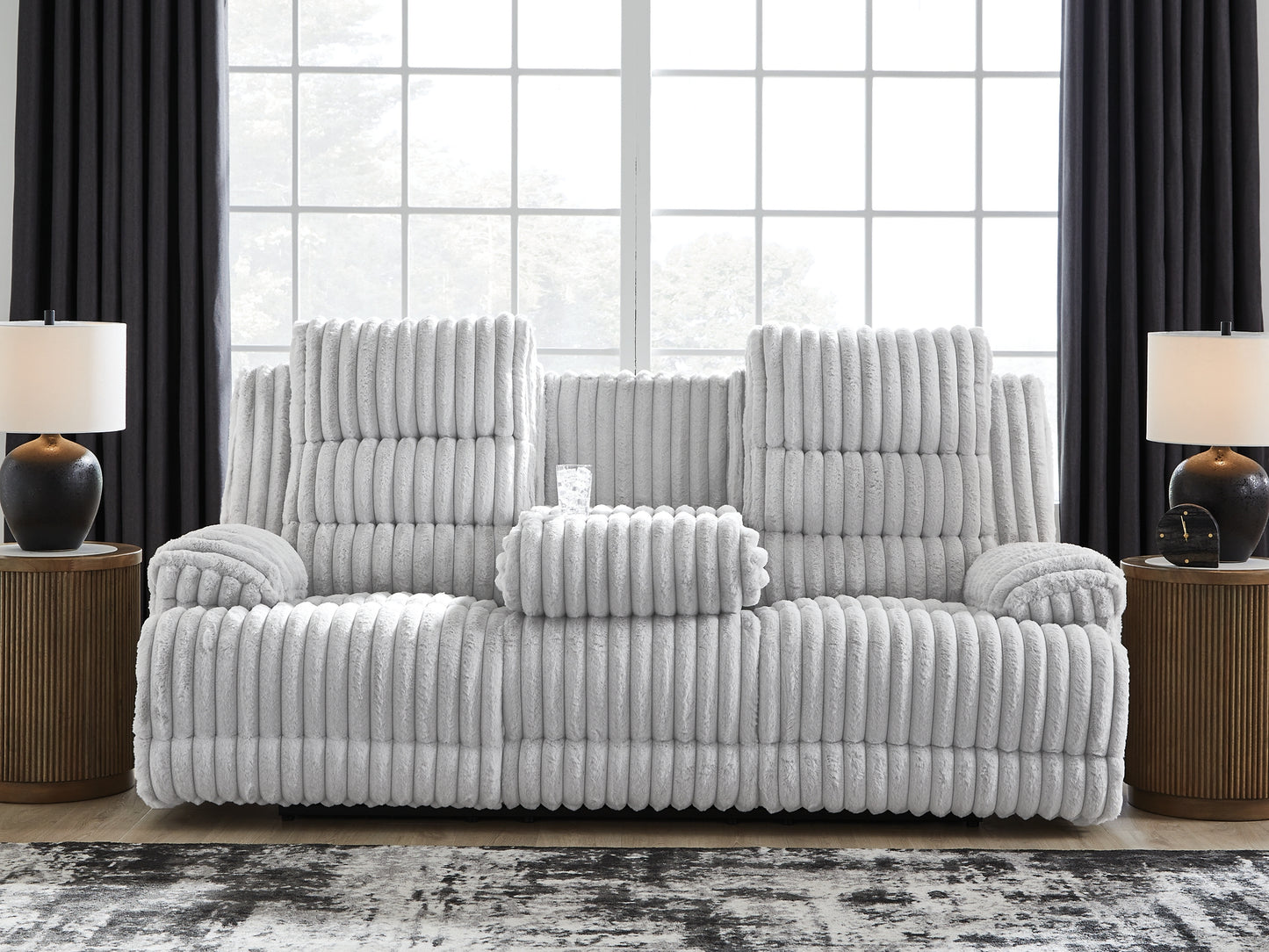 Rhines Falls REC PWR Sofa w/Drop Down Table