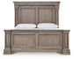 Blairhurst King Panel Bed with Mirrored Dresser and Chest