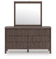 Pamytta Full Panel Bed, Dresser, Mirror and Nightstand