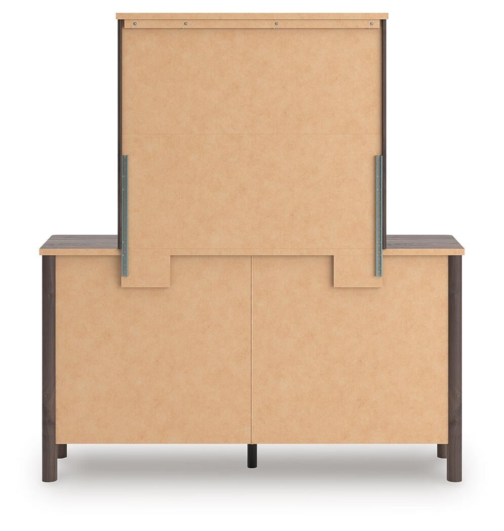 Pamytta King Upholstered Panel Bed, Dresser and Mirror